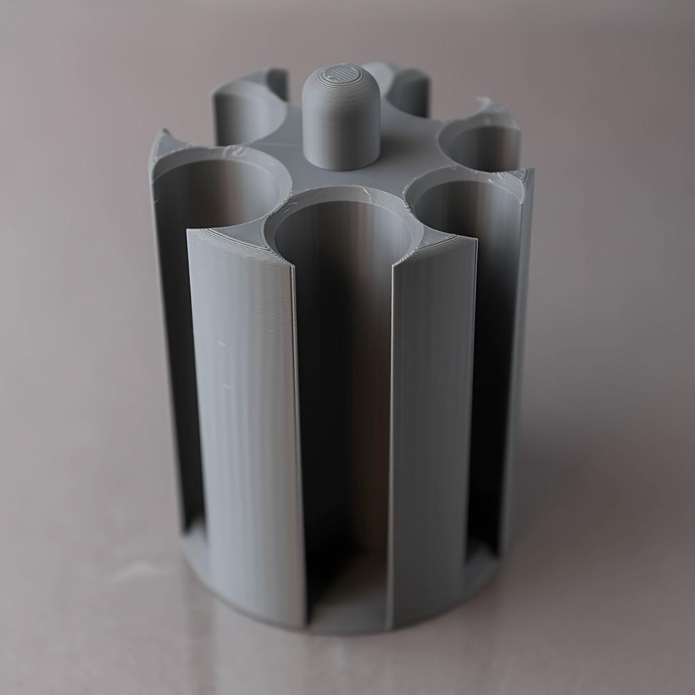

1Pc Car Cup Holder Coin Organizer, Cylindrical with 7 Slots for US Dollar Coins, Fits Standard Cup Holders сірий колір