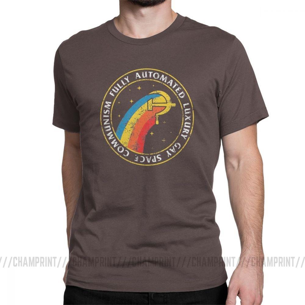 Fully Automated Luxury Gay Space Men S T Shirt Communism Marxism Socialism T Shirts Cccp Ussr