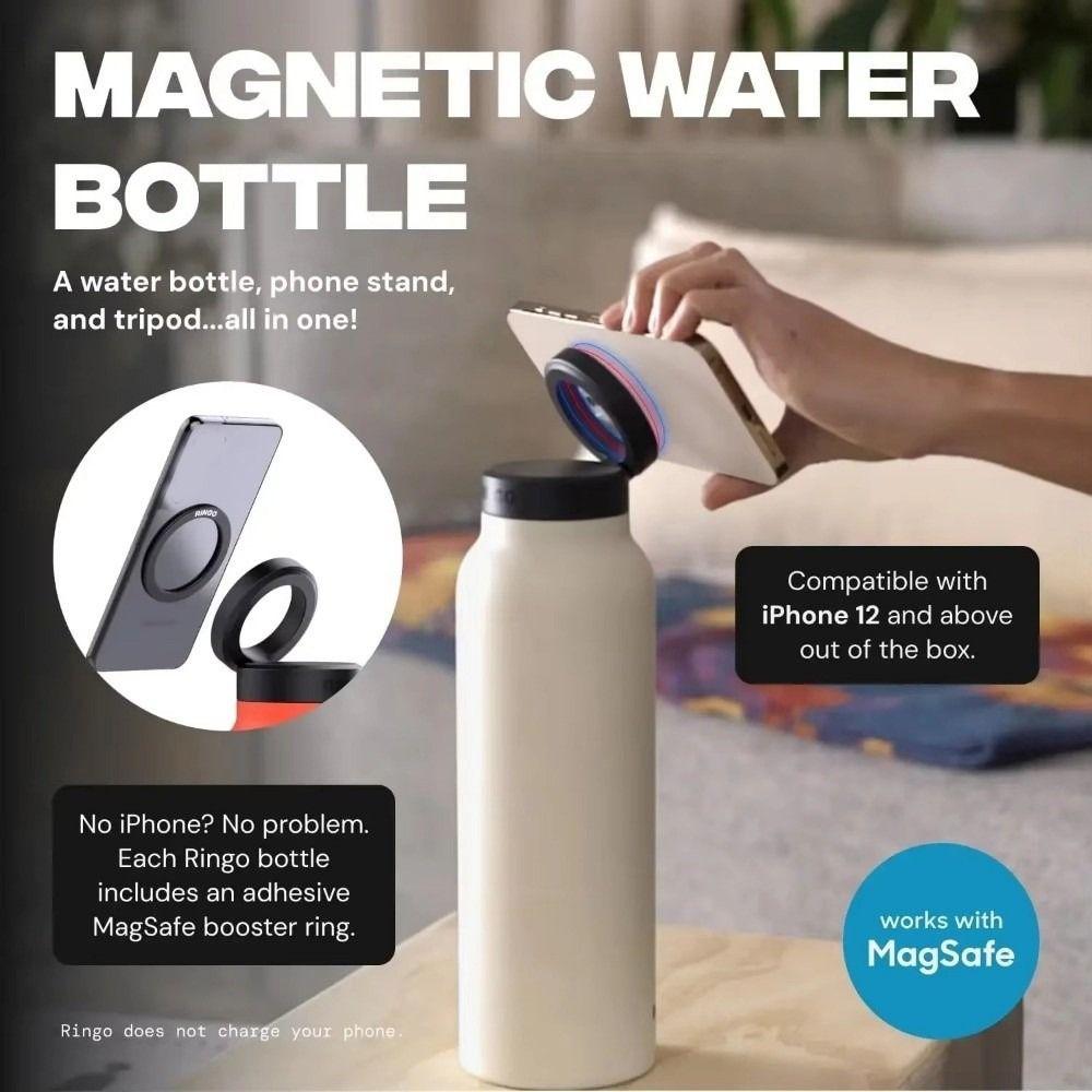 24oz Magnetisk Telefonhållare Vattenflaska Magnetisk Termosmugg Isolerad Vattenflaska Sportanvändning