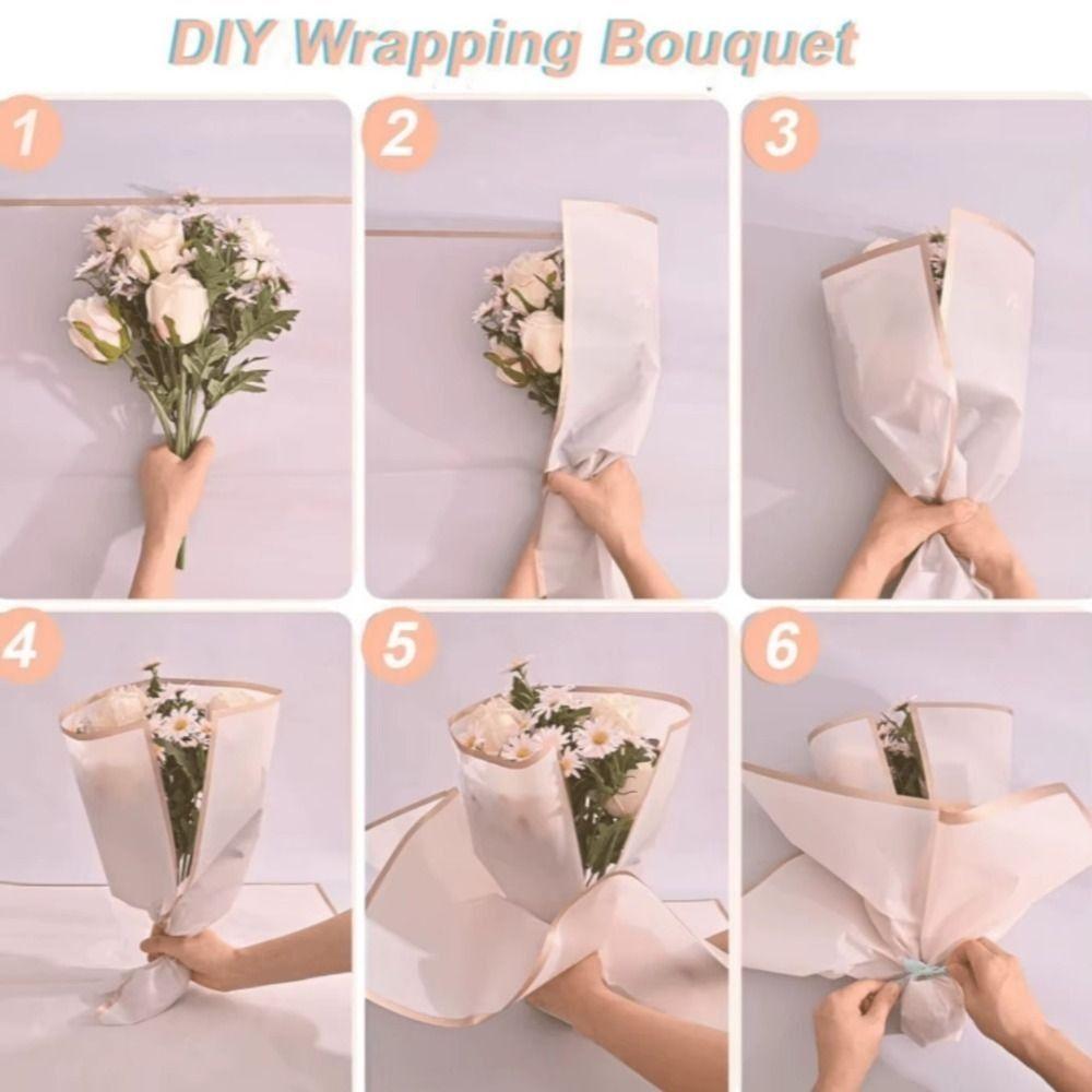 20pcs Waterproof Rose Flower Bouquet Packing Bag Butterfly pattern Wrapping Sheets  Valentine's Day