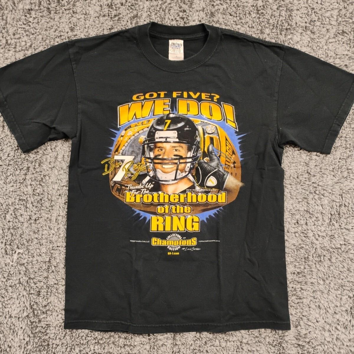 Pittsburgh Steelers Big Ben Roethlisberger NFL Pgh Football Med Black Shirt Unisex T-Shirt XL