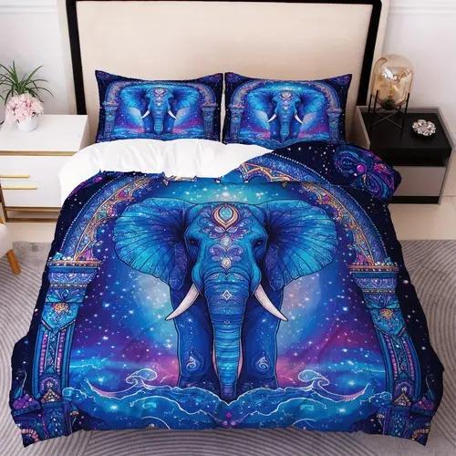 Comforter Elephant Elephant Background Theme Suitable For Children Kids And Adults Soft Warm And Breathable