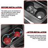 1/2Pcs Car Cup Holder Pad PU Leather Slot Non-slip Coaster Mat For Honda Fit Mugen Insight Type S R VTEC DOHC Modulo Vezel Legend RR Si