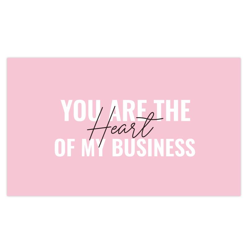 Pink 'Thank You' Cards - 50 Sheets/Pack for Gift Boxes, Decorations, and Postcards
