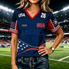 Women's Short Sleeve T-Shirt Casual Letter Print Tee Top for Everyday Wear