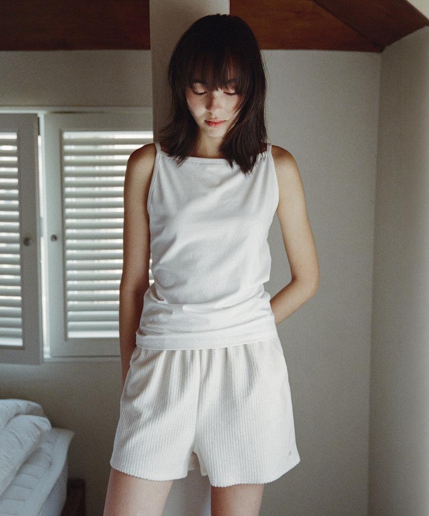 Manggomaenipeullijeu Sotie Terry Shorts_Natural