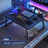 Compact Foldable Bedside Laptop Desk for Dorms - E-Sports Style Carbon Fiber Study Table