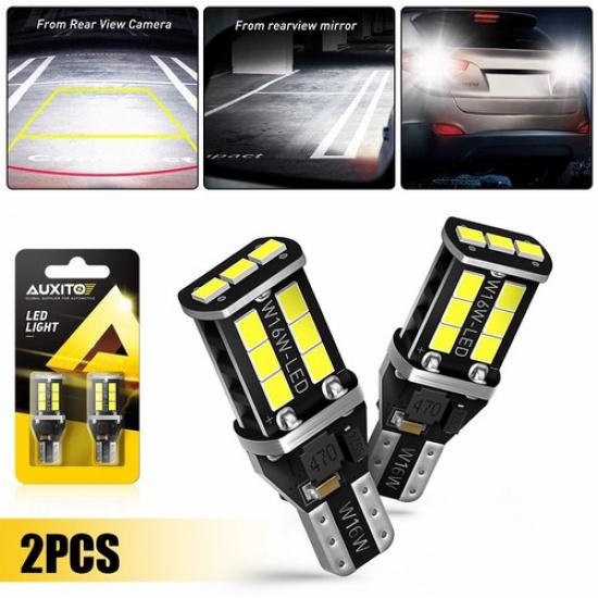 Пара очень ярких светодиодных ламп заднего хода AUXITO 912 921 2835 15-SMD Белый 6500k