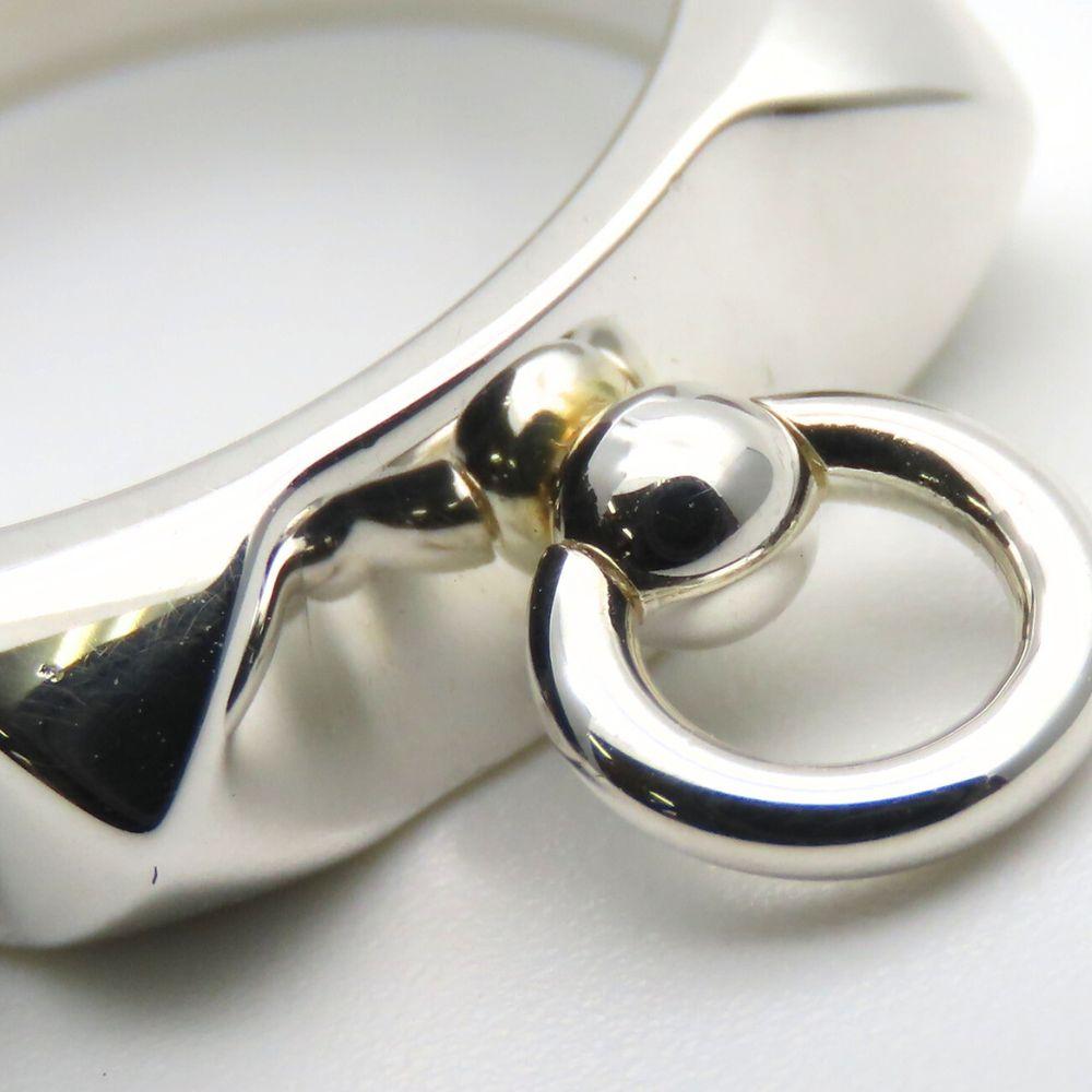 Gebrauchter HERMES Ring Collier de Chien PM EU#50 50 Silber925 4.6g Silberschmuck