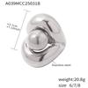 Hyperbole Two-tone Stainless Steel Chunky Rings For Women 18k Gold Plated copper Color Hip Hop Rock Style Women's Large Ring