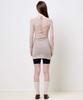 Plack Woman String Detail Layered Dress Beige