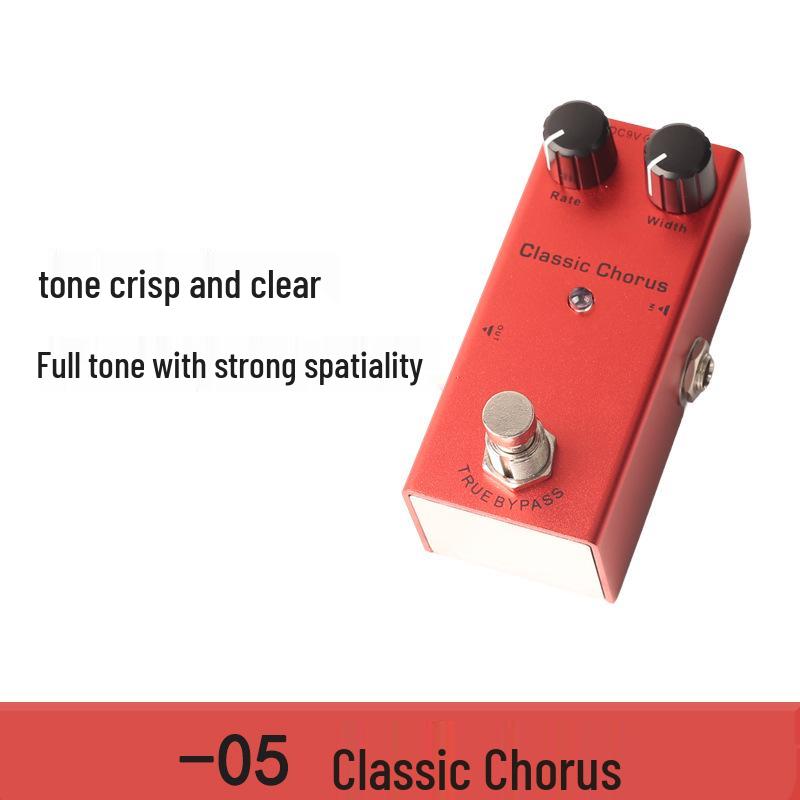 Компактная профессиональная педаль эффектов для электрогитары - Дисторшн, Овердрайв, Задержка, Хорус, Тремоло