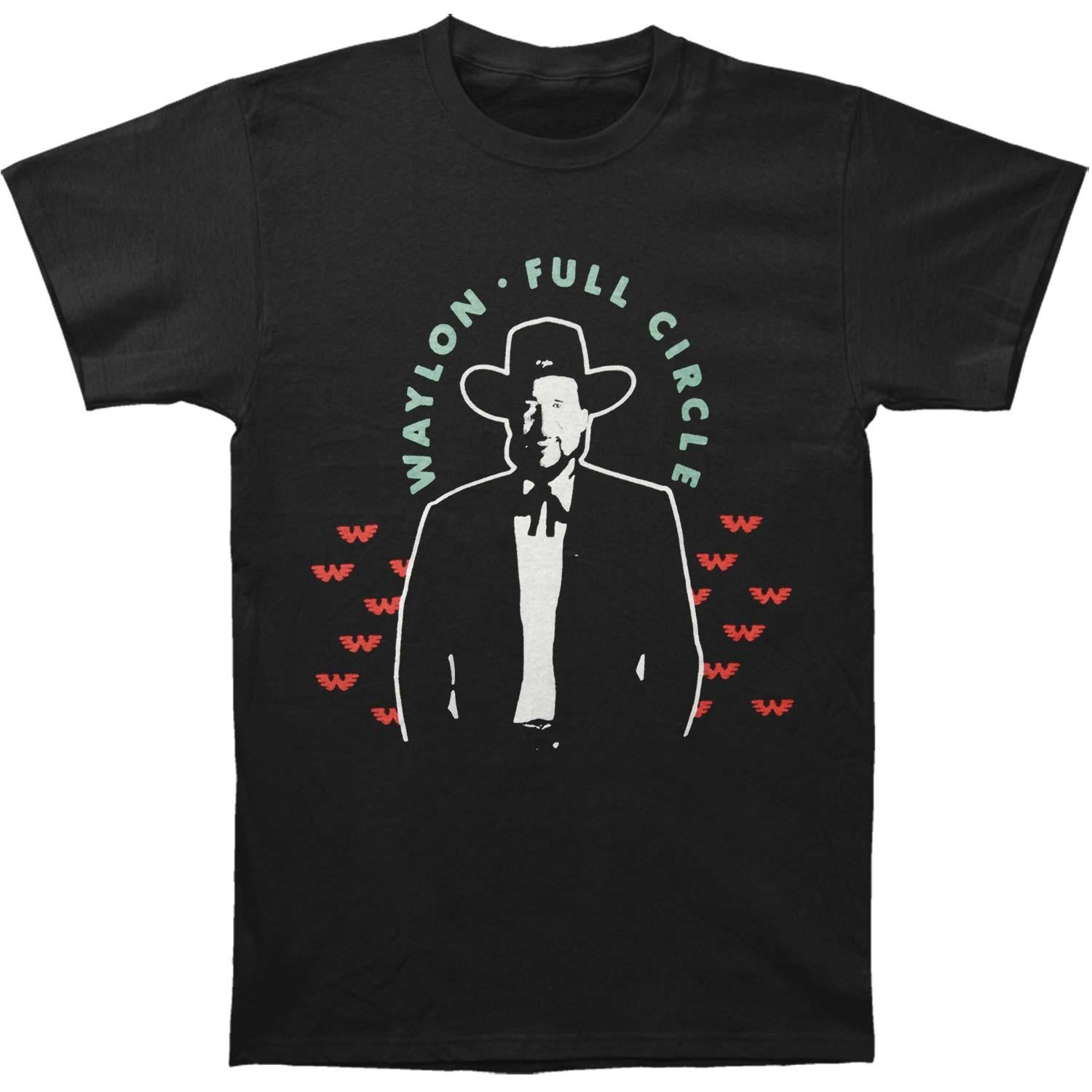 

Men s Waylon Jennings Full Circle Tee T-Shirt Mens Womens Tees Top Black M