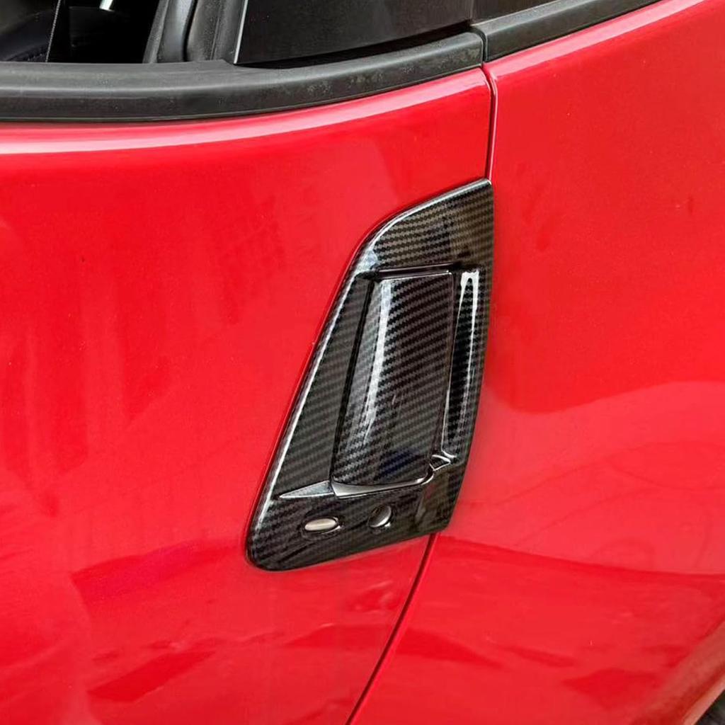 Carbon Fiber Style Exterior Side Door Handles Cover Trim Accessories for Nissan 370Z