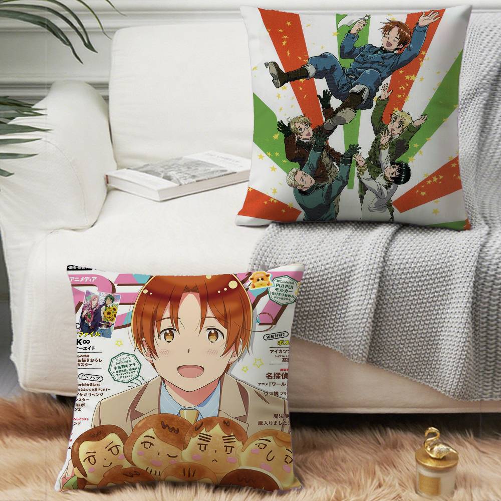 1 st Varm Anime Hetalia Axis Kuddfodral Fyrkantig Sovrum Soffa Fritid Bekväm Kudde Bil Heminredning