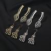 Halloween Fashion Personality Skull Hand Bone Claw Earrings Women, Halloween Ornaments