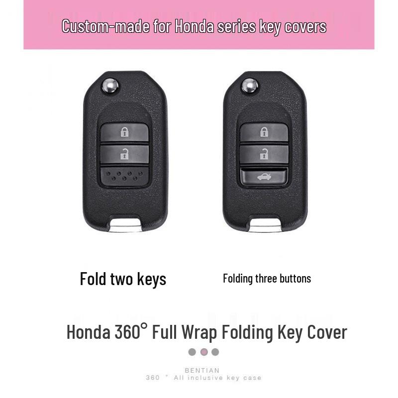 Compatible with Honda Vezel, Haoying, XRV, 9th Gen Accord, Civic, and Lingpai key case shell, foldable bag for women.