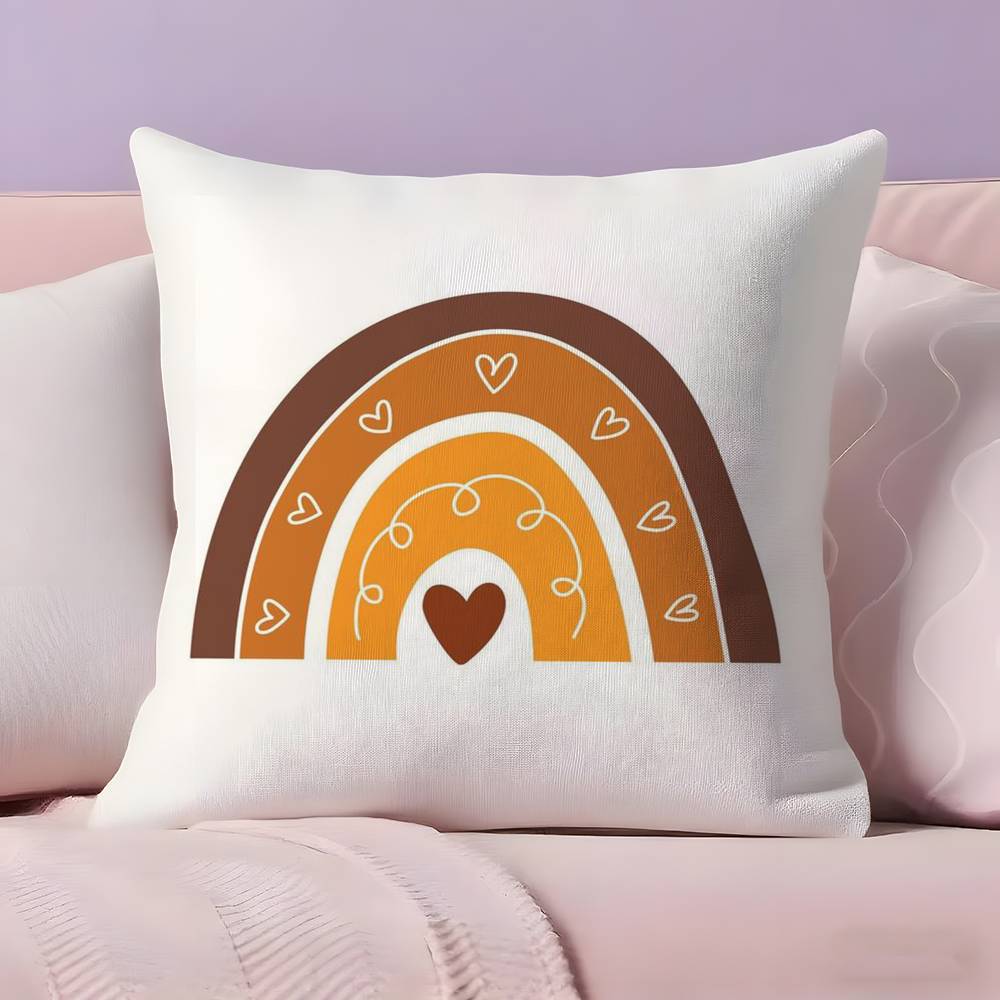 Rainbow Print Pillow Case  Ultra Soft Skin Friendly Fabric Cloud Like Comfort & Concealed Zipper