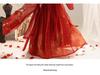 Hanfu Dinastia Tang: Gonna Hezi con Dodici Dee dei Fiori e Top Rosso a Maniche Ampie con Ricami Pesanti (Stile 2026)
