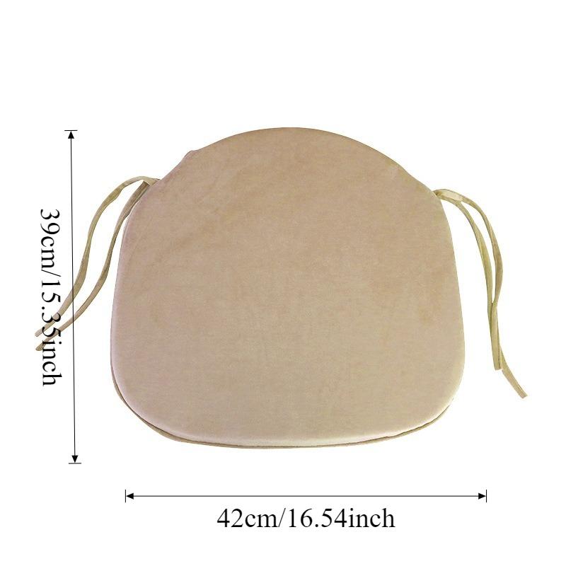 Non-Slip Dining Chair Seat Pad with Fixed Rope Multi-Color Velvet Chair Cushion Soft Sponge Filling for Home Kitchen Dining Room