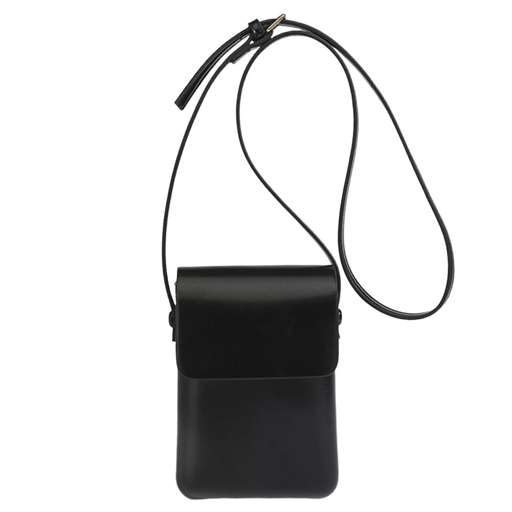 Women Cell Phone Purse PU Leather Simple Crossbody Bag Adjustable Strap Solid Color Female Outdoor Dating Bag