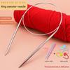 Circular Knitting Needle 100cm Length With Random Color Stitching Markers Ideal For Sweaters And Shawls