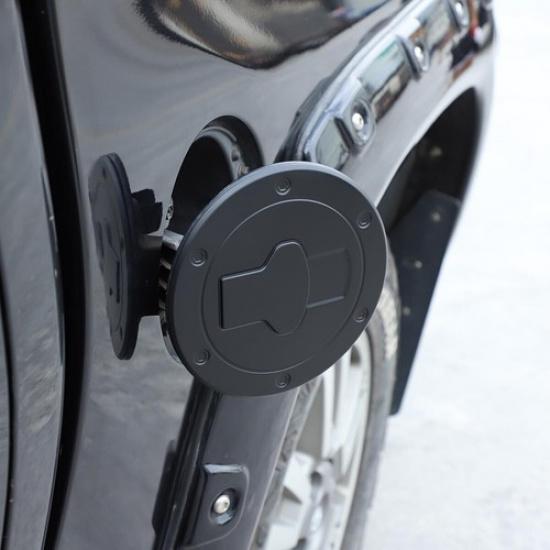 Matt Black Outer Exterior Fuel Tank Cap Cover Trim For Toyota Tundra 2007-21