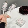 3pcs Set Peony Flower Suitable Charger Protective Cover 20w Data Cable Protective Cover 14 15 Protective Cover Charger Cable 18W Transparent Case