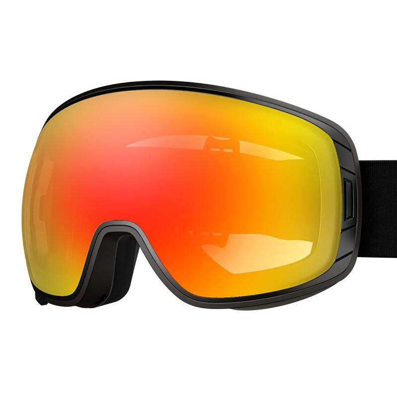 Large Spherical Ski Goggles With Magnetic Lens System Double-Layer Anti-Fog Snowboard Eyewear Men Women