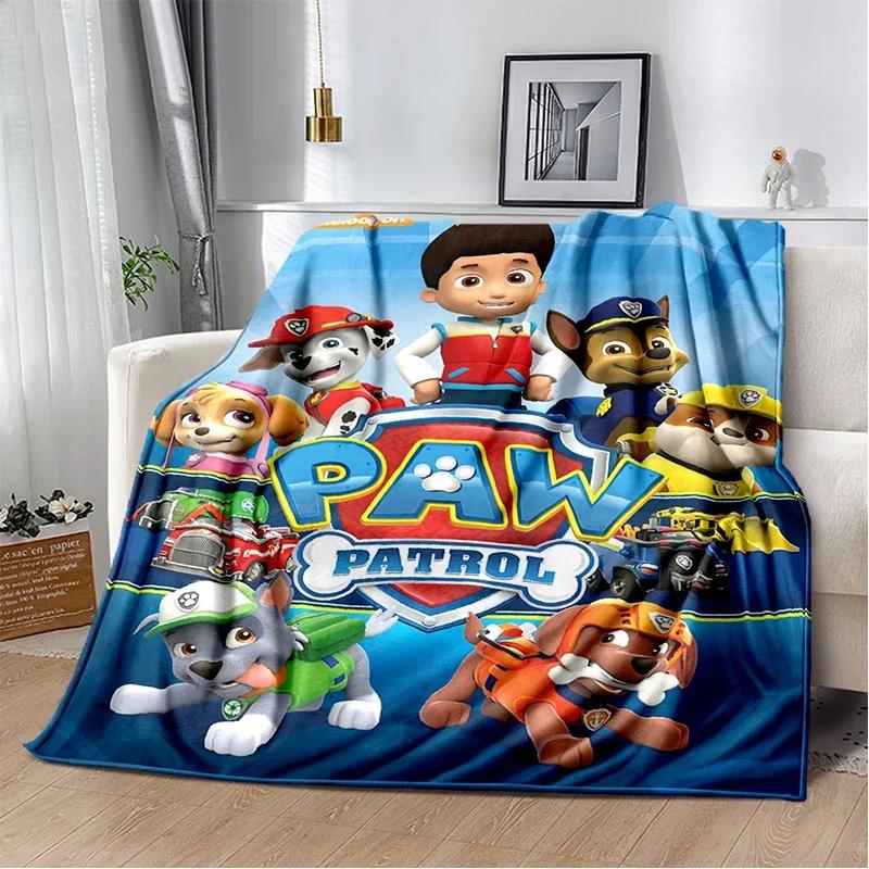 3D P-Patrols Cartoon Dogs Gift Soft Plush Blanket,Flannel Throw Blanket for Living Room Bedroom Picnic Bed Sofa Cover