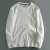 Daily Order Cutting Label Export Export Remaining Tail Order Cutting Label Men Long Sleeves T-shirt Spring and Autumn Pure Cotton Solid Color T-shirt