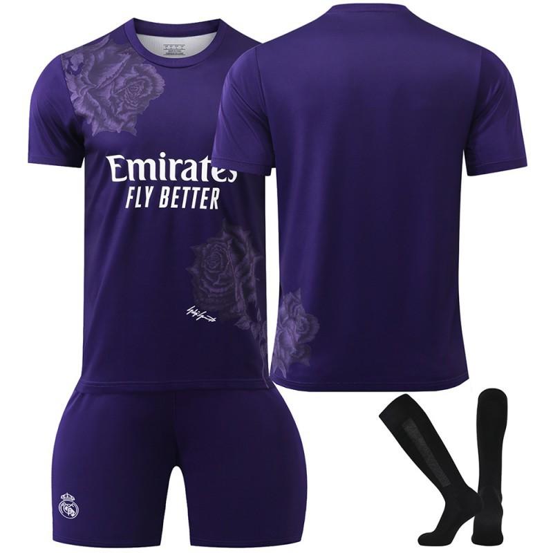 2425 Y3 Fußballtrikot mit Co-Branding Nr.. 7 C Rovinicius 5 Bellingham 10 Mbabpe Trikot Set