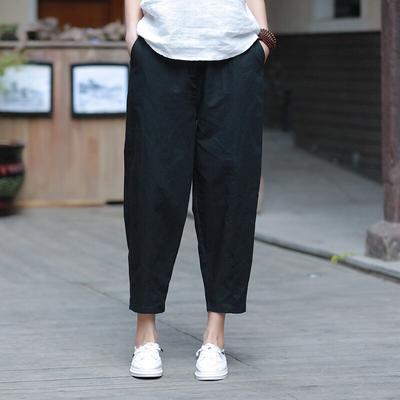 Style Casual Loose Women Calf-length Spring Summer Pants