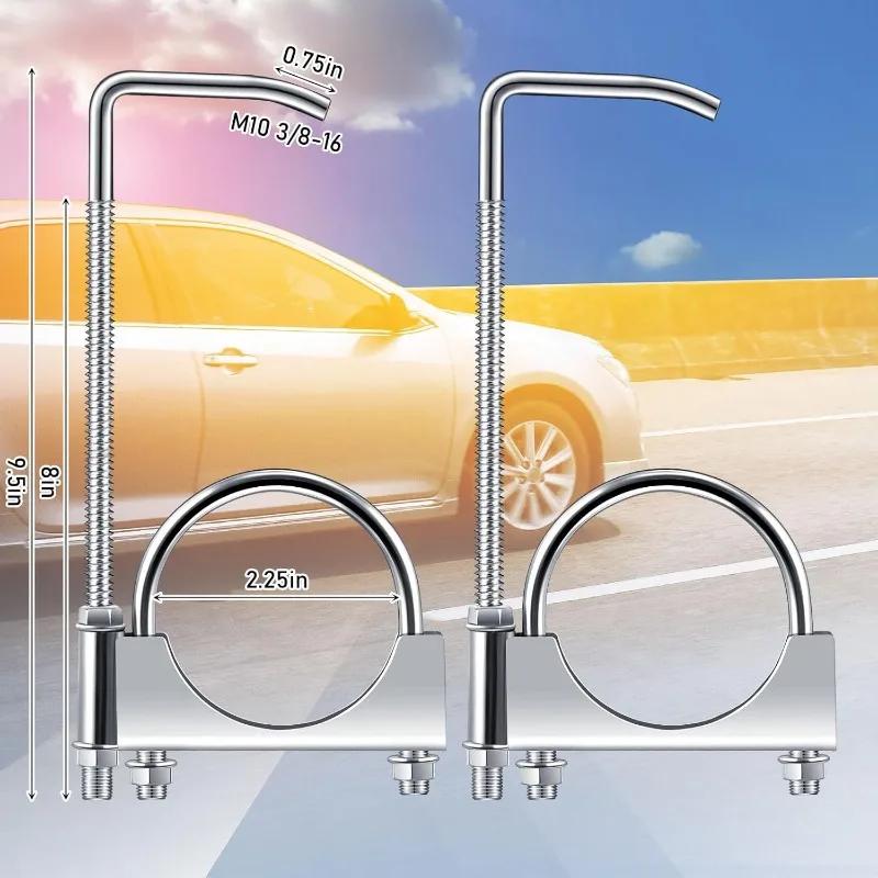 Automobile Exhaust Clamp Hook 2.5Inch Exhaust Clamp With Hanger Exhaust Clamp Clamp With Hanger Rear Muffler Hanger Car Tool