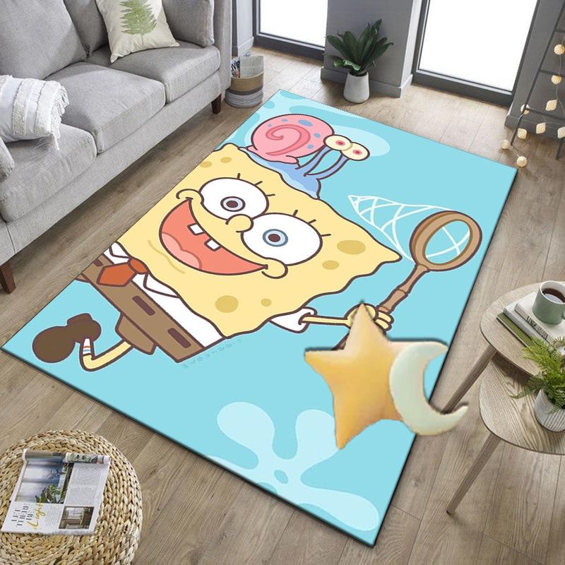 Sponge Expressions Pattern Office Rug Chair Mat, Game Carpet, Suitable for Front Door, Bedroom, Living Room, Desk, Holiday Gift