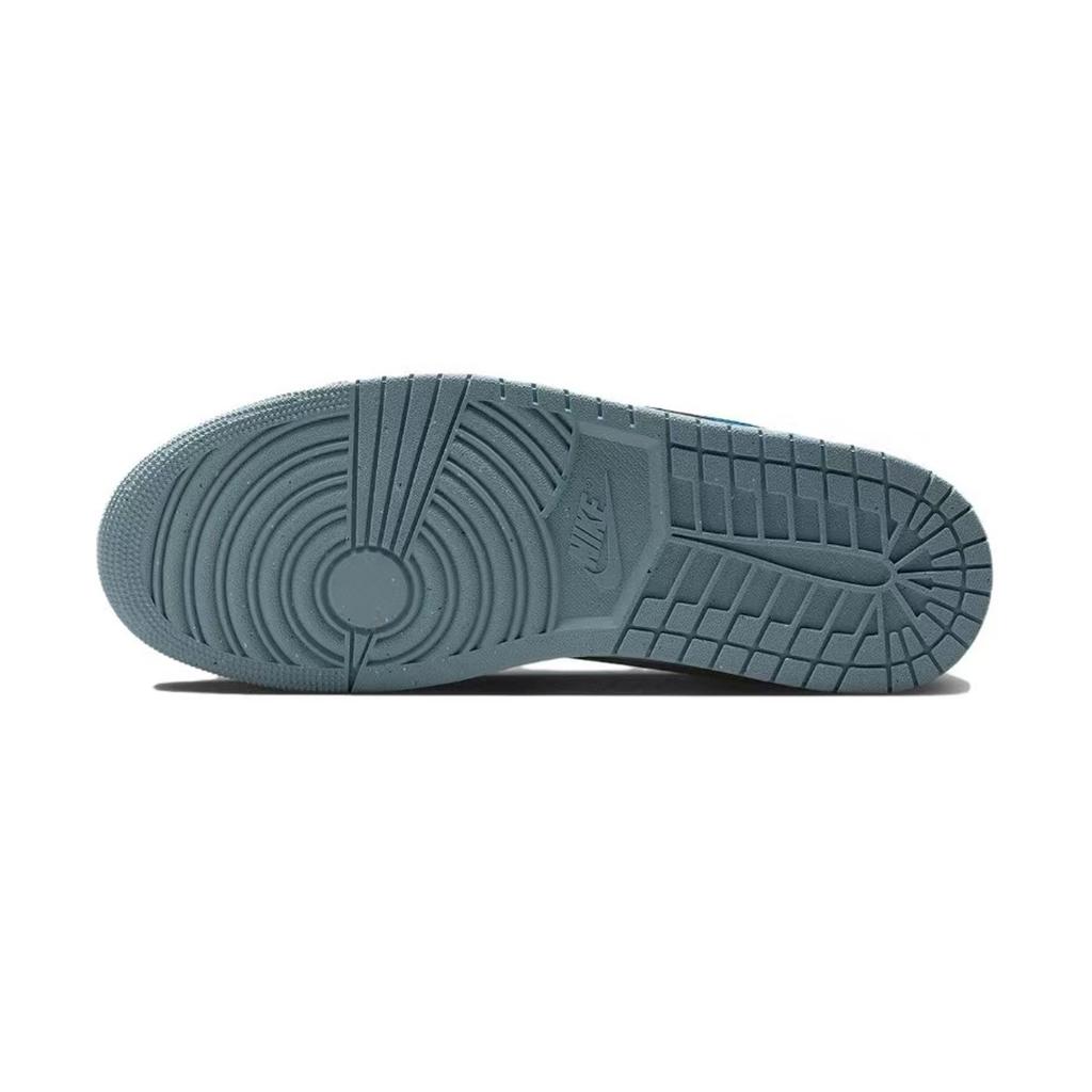 Jordan Air Jordan 1 Cushioning, Wear Resistant Low Top Vintage Basketball Shoes Unisex Gray White FN5214-141(Team210-)