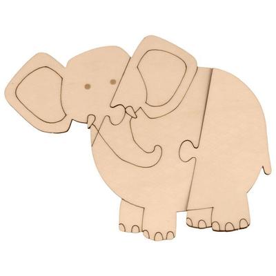 Set of 4 Wooden Puzzles of Savannah Animals