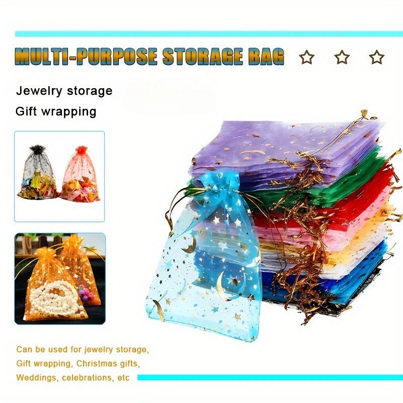 Multi-Purpose Storage Bags: 50 PCS,Jewelry Storage, Gift Wrapping, Christmas Gifts, Weddings, Celebrations, Etc.100% Polyester