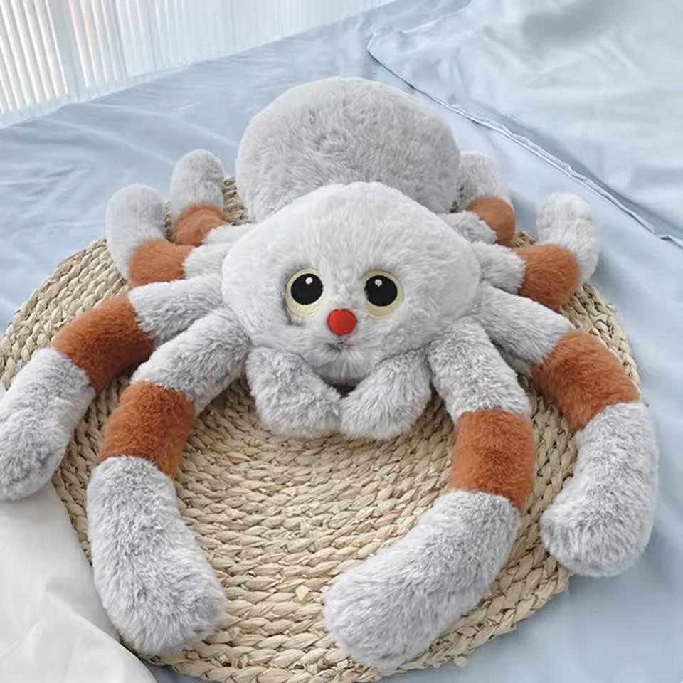 30/50 см Плюшевая игрушка Паук Мягкая серая кукла-паук Рептилия Игрушка-паук Декор для комнаты