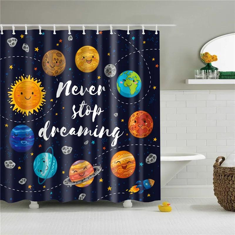 Beach Sea Seaside Shower Curtains Nature Scenery Waterproof 3d Bathroom Curtains Home Decoration Washable Bath Screen with Hooks