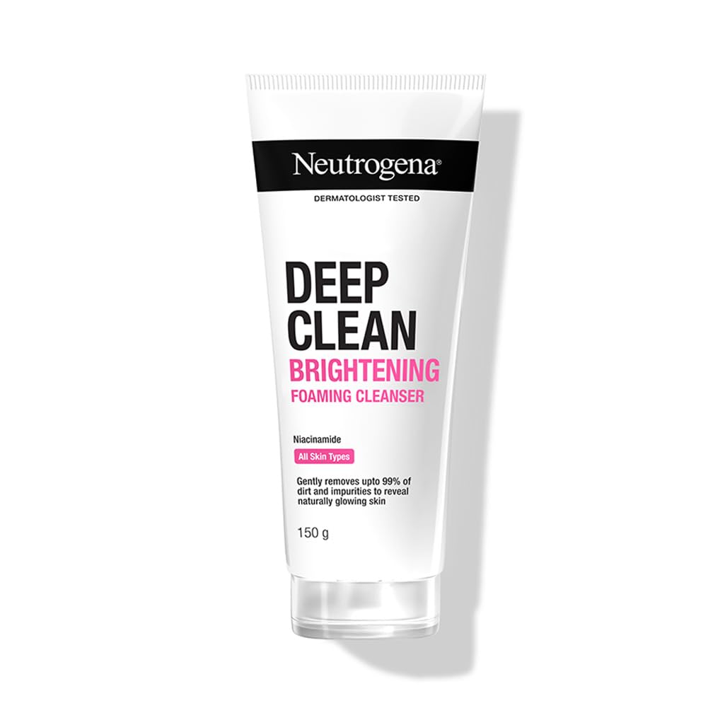 Neutrogena Deep Clean Brightening Foaming Cleanser | Skin tone, pigmentation & Dark spots | Normal to Oily sensitive skin | 150g