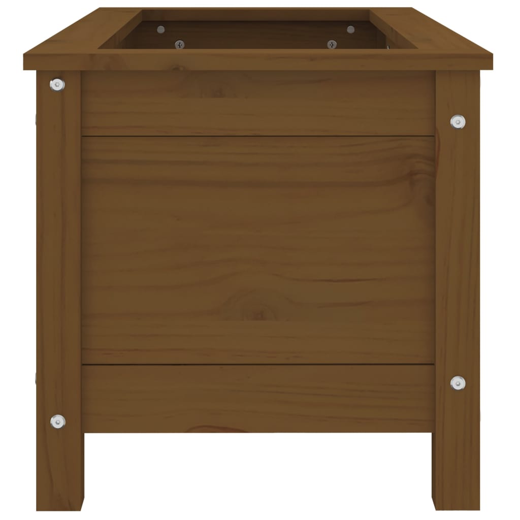 Plant Pot Honey Brown 82.5 X 40 X 39 Cm Solid Pine Wood
