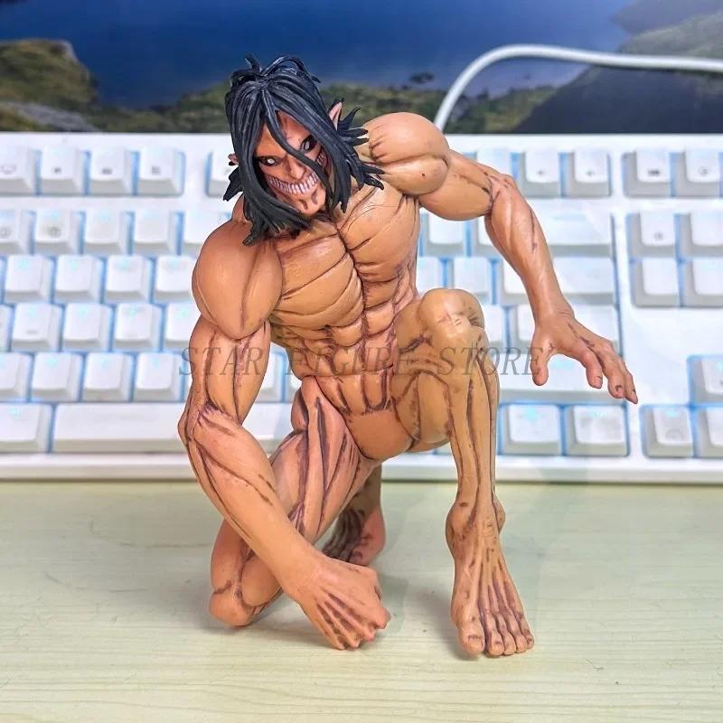 15cm Attack Titan Eren Levi Action Figure Shingeki Kyojin The Founding Figurine Model Desktop Ornaments Toys on no Poseable Articulated Scale Detailed