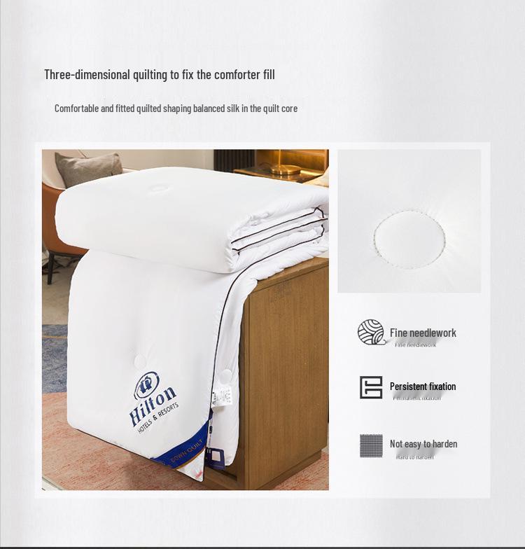 Hilton Hotel Silk Quilt for All Seasons – Double Student Dormitory Cotton Gift Quilt