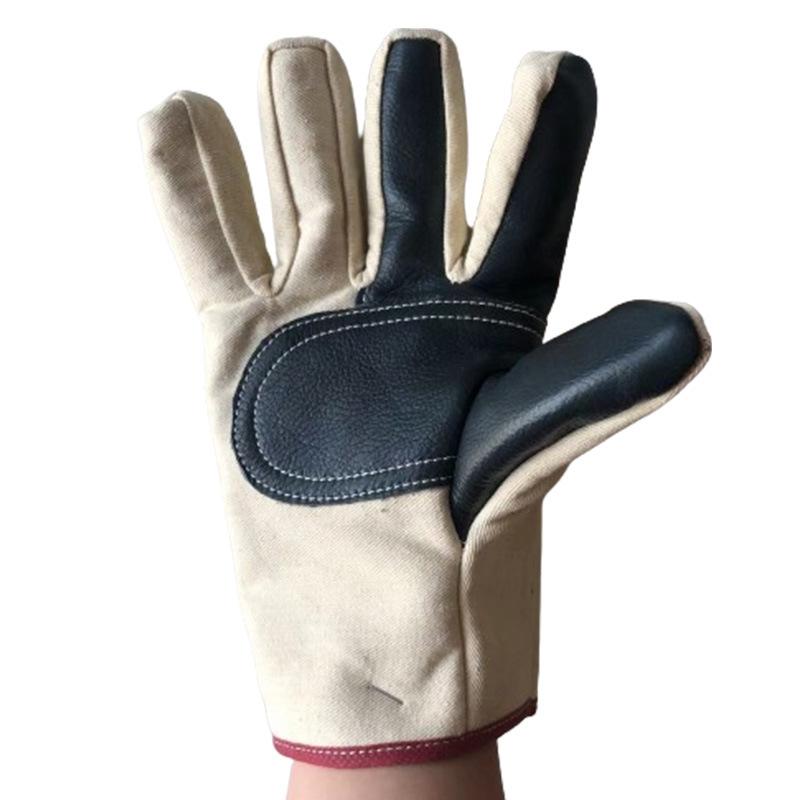 Canvas Gloves Wear-resistant Welder Maintenance Canvas Gloves Double Thickened Protective Labor Protection Gloves Canvas Gloves