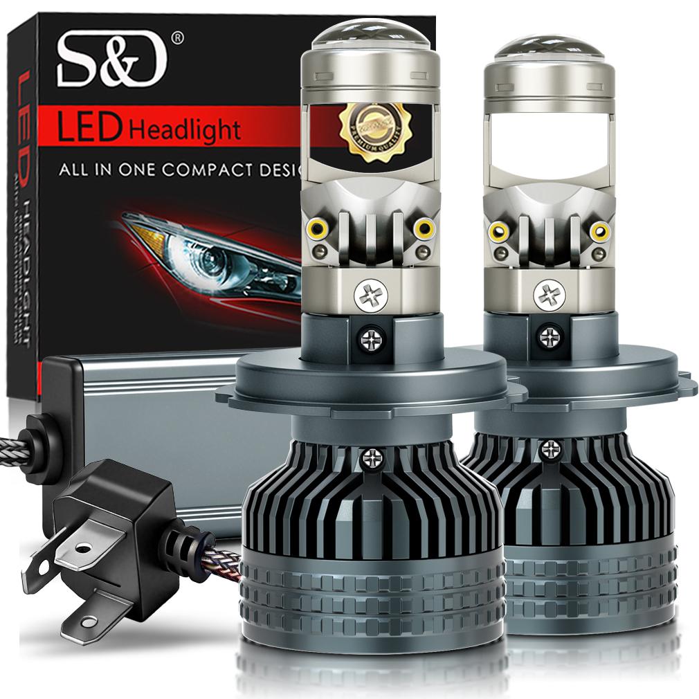2Pcs H4 H7 Led Projector Lens Headlight Bulbs H8 H11 Canbus 9005 HB3 9006 HB4 Car Turbo Headlamp 80000LM 140W Hi/Lo Beam Spotlight LHD Auto Lamp 6000K