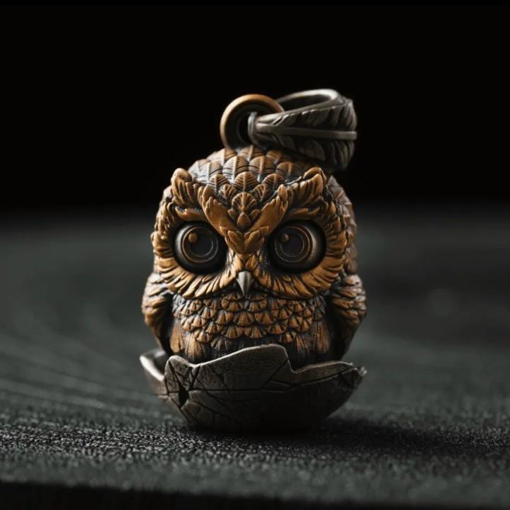 Handmade Owl Fidget Pendant Keychain Decoration