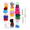 25 Colors Wool Roving Needle Felting Wool Kit for DIY Crafts Felting Beginners