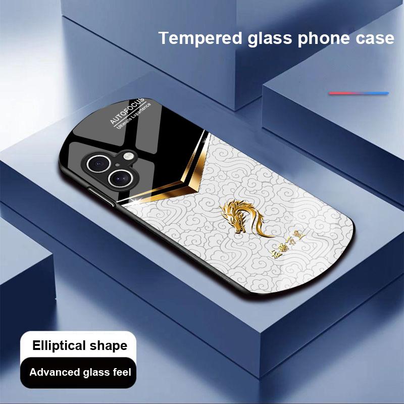 

V-образный чехол для Apple iPhone 16 11 13 15 14 Pro Max 12 Mini 7 8 Plus XR X XS SE Чехол для телефона из закаленного стекла эллиптической формы For iPhone 16 Promax