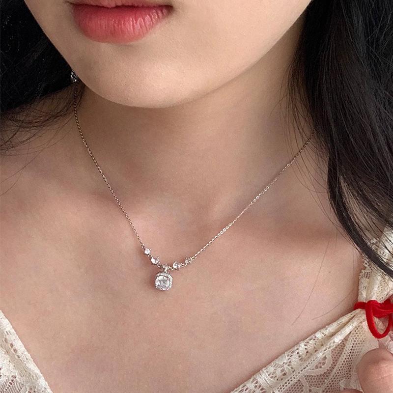 Zircon Pendants Necklaces For Girl Luxury CZ Fine Jewelry Gift Female Wedding Gift